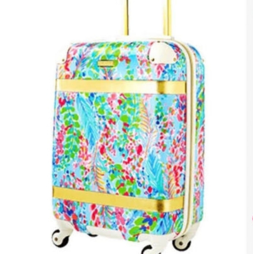 Lilly Pulitzer Catch the Wave carry-on suitcase